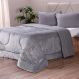 Coberdrom Duetto Plush Casal Malha 100% Algodão 200x220cm Zinco