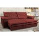 Sofá Retrátil, Reclinável Molas Ensacada Cama inBox Botonê 2,52m Espuma Viscoelástico Suede Vermelho