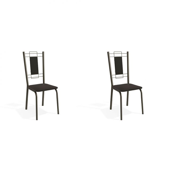 Conjunto Com 2 Cadeiras Florença Bronze E Preto