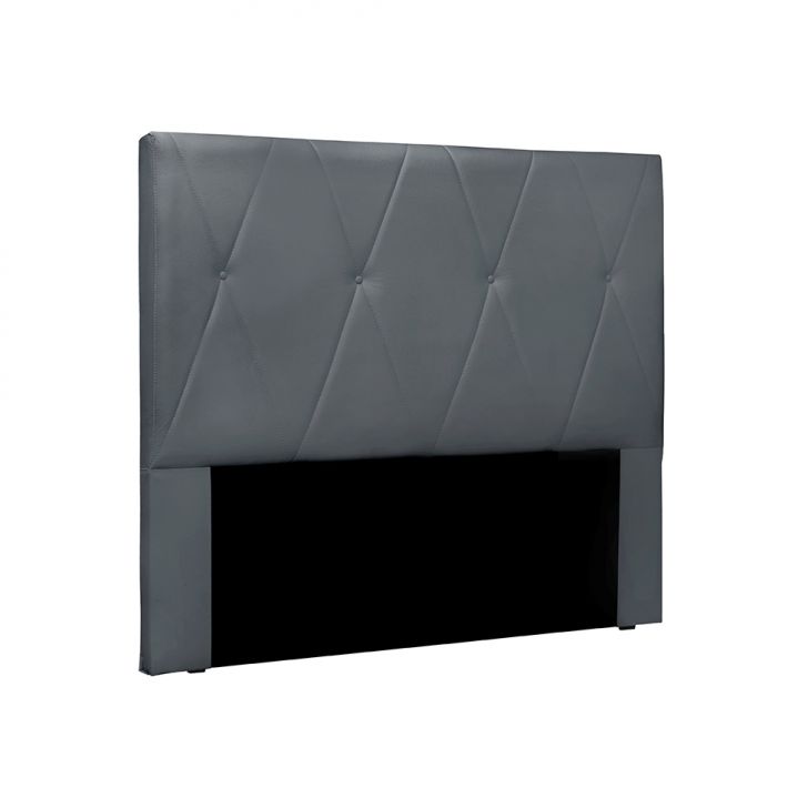 Cabeceira Solteiro Aquilla Veludo Cinza