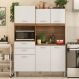 Kit Cozinha Andrey 6 Portas 2 Gavetas Amendola Branco