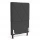 Cabeceira Cama Box Solteiro Mel 90cm com Frame Suede Cinza - Desk Design