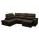 Image of Sofá 5 Lugares Retrátil e Reclinável Arezzo com Chaise Esquerdo Veludo Marrom FE691UP74DVTMOB