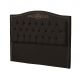 Cabeceira Casal 140cm Decorativa Maitê Veludo Marrom - Montanaris Decor