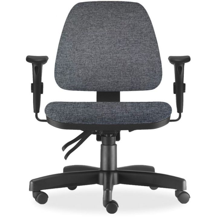 Cadeira de Escritório Giratória Executiva Ergonômica Sky L02 Linho Chumbo - Lyam Decor