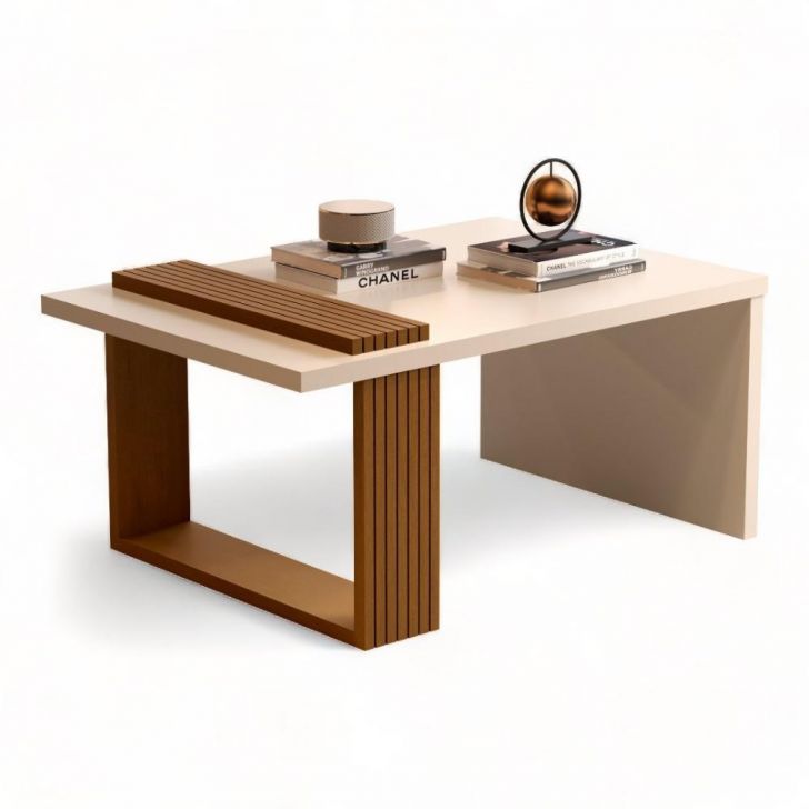 Mesa de Centro JB 8020 Pérola e Nature JB Móveis