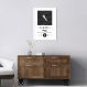 Quadro Gênero Musical Pop 43x30 Caixa Branco Branco