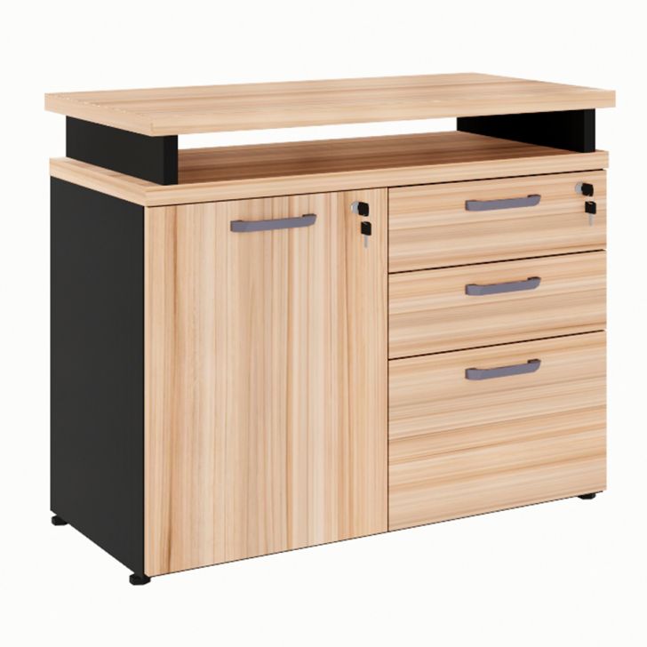 Armário de Escritório com Extensor Yaris 1 PT 3 GV Calvi e Preto