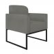 Poltrona Marisa Suede Grafite Base Industrial Metálica Preto - D'Rossi