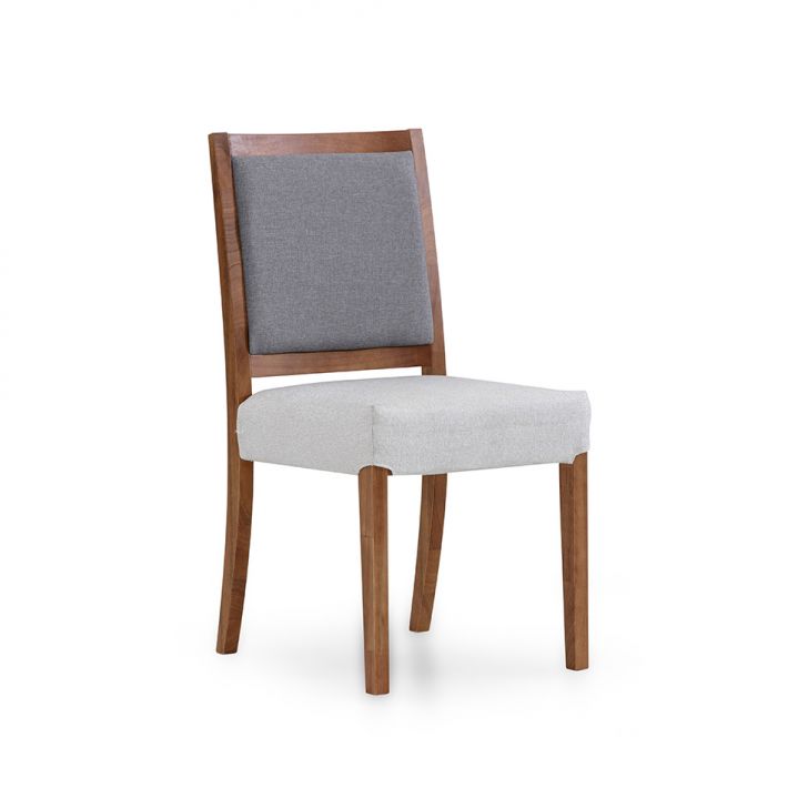 Cadeira Grey Linho Cru e Cinza