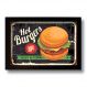 Quadro Decorativo Vintage Hot Burgers Cozinha 33x43 cm