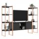 Rack Com Estante Industrial Cubic - Preto e Cobre