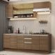 Cozinha Completa Madesa Glamy 240003 com Armário e Balcão (Sem Tampo e Pia) - Rustic