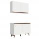 Kit Armário de Cozinha Aéreo e Balcão Gabinete de Pia 120 cm Branco Reims Madesa