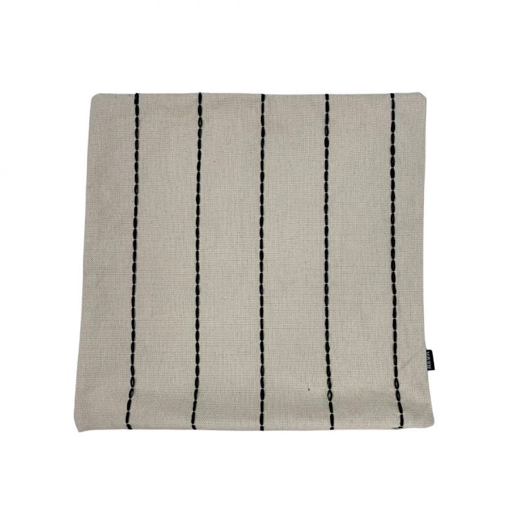 Almofada Toulon IV Jacquard Preto e Cru 45x45 cm