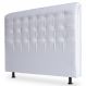 Cabeceira Estofada Cama Box Casal King Louise 195cm Corano Branco - Desk Design