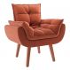 Poltrona Lidi Suede Terracota