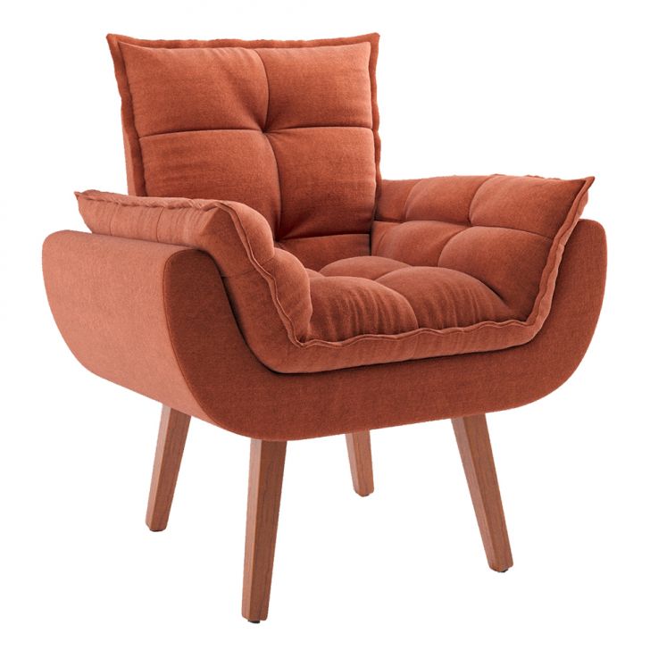 Poltrona Lidi Suede Terracota