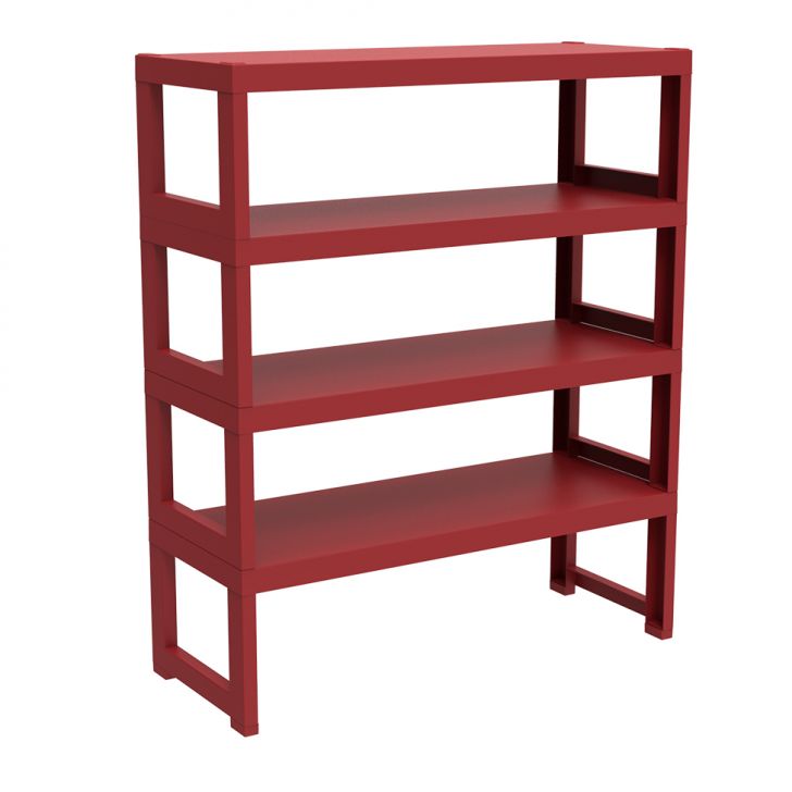 Estante Quadra com 4 Prateleiras Merlot
