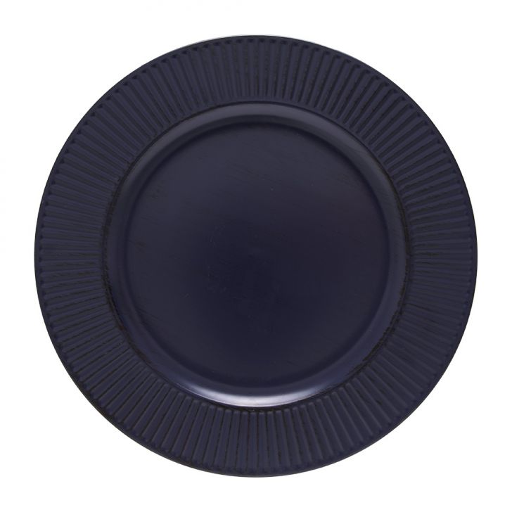Sousplat Galles Radial Azul Marinho
