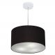 Pendente Cilíndrico Md-4099 Cúpula em Tecido 40x25cm Preto - Bivolt