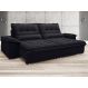 Sofá Bergamo 2,10m Assento Retrátil e Reclinável Velosuede Preto - NETSOFAS
