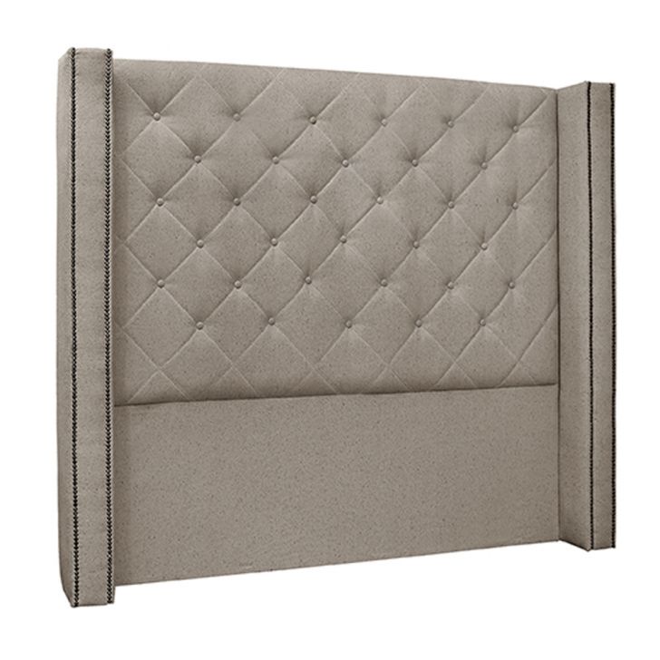 Cabeceira Decorativa King Size 2,19M Loewe Linho Areia G63 - Gran Belo