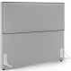 Cabeceira Box Casal King Com Tachas 195 cm Vicenza L02 Bouclê Cinza - Lyam Decor