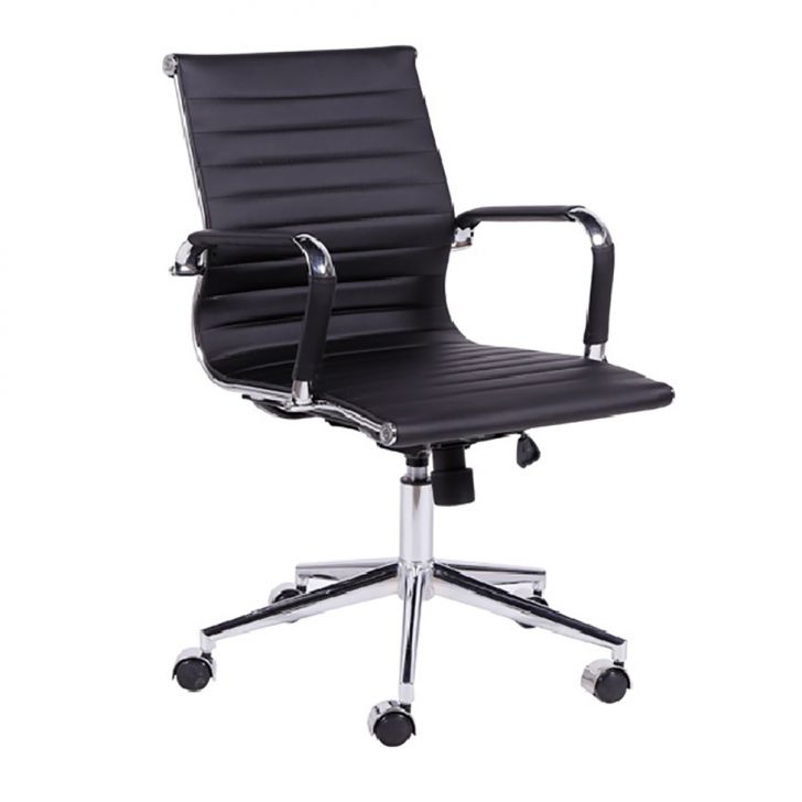 Cadeira de Escritório Diretor Eames Esteirinha I Preta