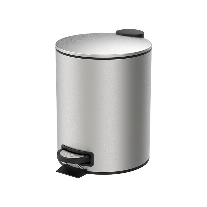 Lixeira com Pedal e Balde Spin Inox 5 L