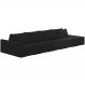 Sofá Ilha Modular Para Sala 392cm com Puff Dublin K01 Veludo Preto - Lyam Decor