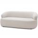 Sofá 3 Lugares Orgânico Sala de Estar Living 170cm Carmen F04 Bouclê Off White - Lyam Decor