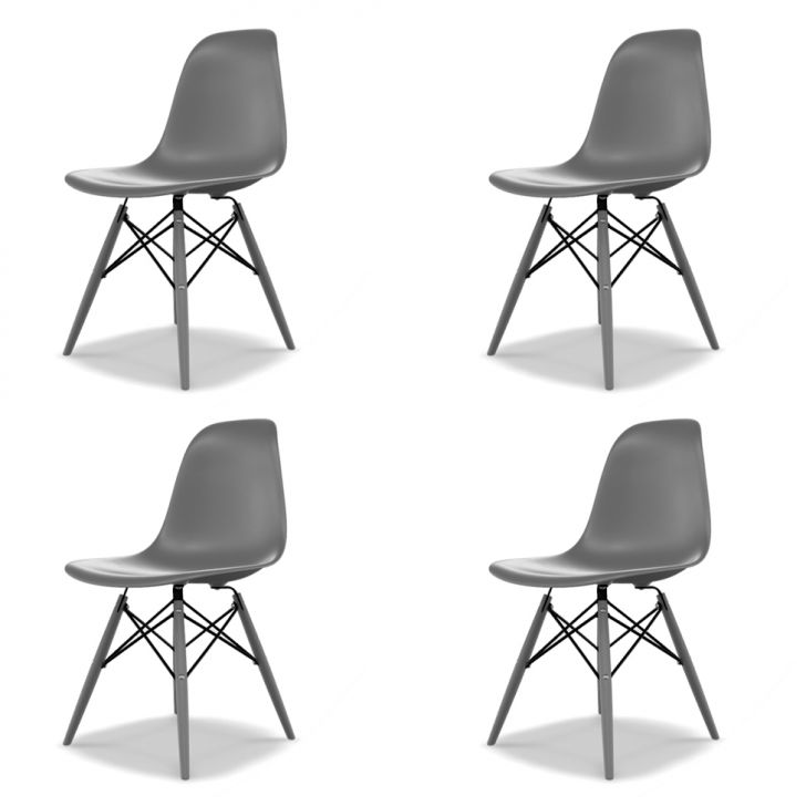 Conjunto com 4 Cadeiras Eames DSW Konkret