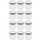 Conjunto 12 Potes de Vidro com Tampa Inox 870ml cada Lyor Sydney Biscoito Condimento