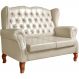 Sofá Chesterfield 2 Lugares Imperador Vintage Retrô Capitonê Couro Bege