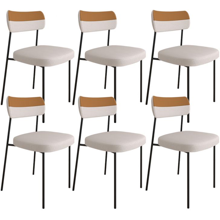 Kit 6 Cadeira Decorativa Estofada Sala Jantar Melina L02 Linho Cru Couríssimo Caramelo - Lyam Decor