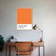 Quadro Color Card Celosia Orange 100x70 Filete Marfim