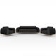 Kit Sofá 3 Lugares 210cm Com 2 Poltronas Molino Pés D'ouro D02 Linho Chumbo D-465 - Lyam Decor