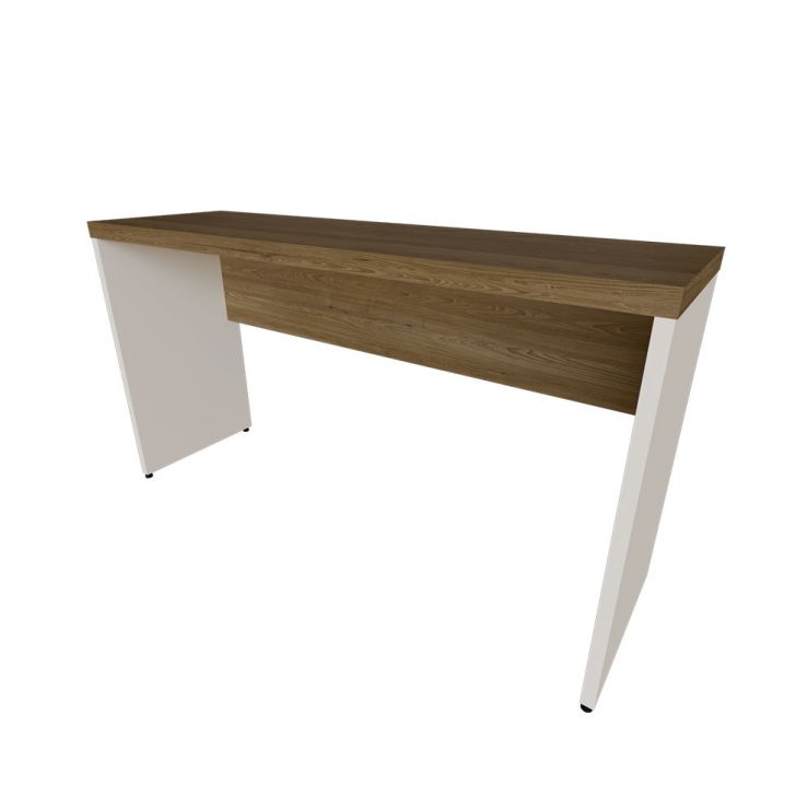 Mesa para Notebook Natus Branca e Carvalho 120 cm