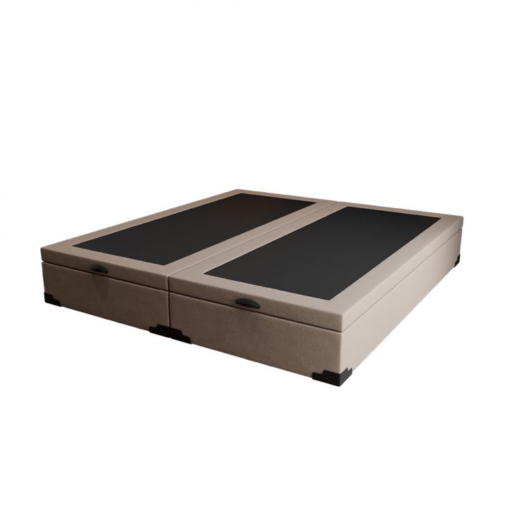 Base Para Cama Box Queen Martin Premium Com Baú Linho (47x158x198 Cm) Cru