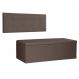 Kit Painel e Calçadeira Baú Queen 1,60m Berlim Suede Marrom - Pallazio