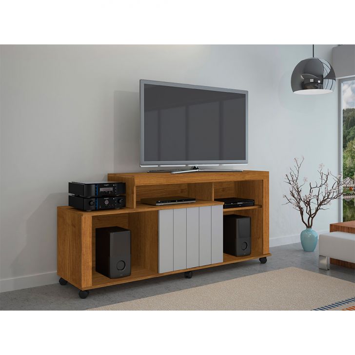 Rack Ouro 1 PT Cinamomo e Off White 150 cm