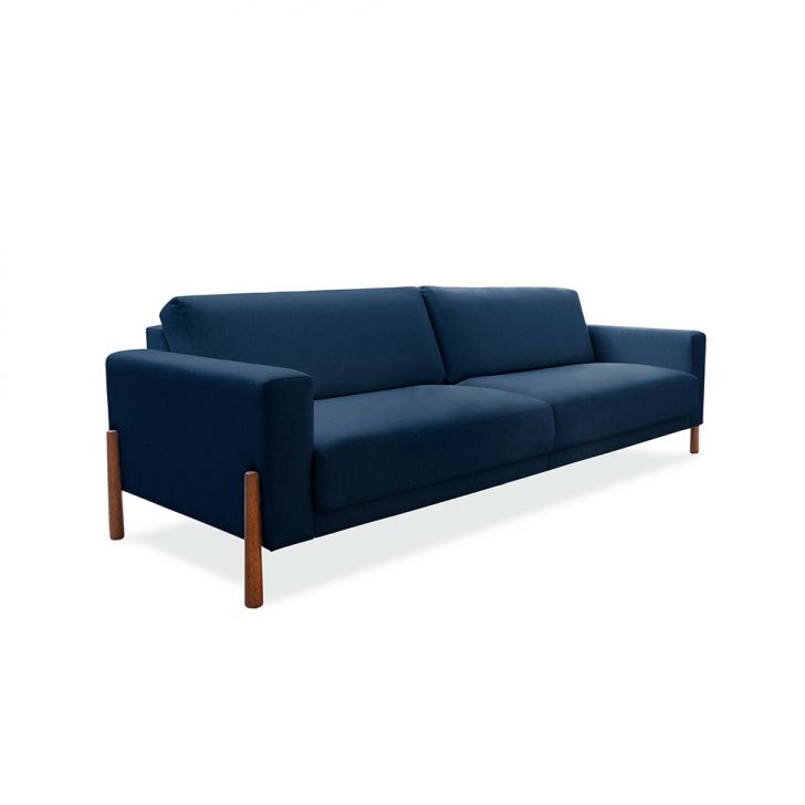 Image of Sofá 3 Lugares Laura Linho Azul 240 Cm PLA-MO895UP64PUXMOB