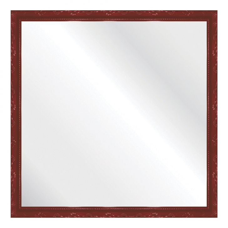 Espelho Brilho Rococo Vermelho 56x56cm
