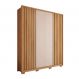 Image of Guarda-Roupa Solteiro New Apollo Ripado 4 Portas 3 Gavetas Buriti e Off White MO895CL64JIXMOB