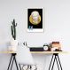 Quadro Abstrato Marble Head M 43x30 Filete Marfim