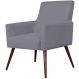 Poltrona Decorativa Para Sala de Estar e Recepção Maria W01 Pés Palito Suede Cinza - Lyam Decor
