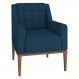 Poltrona Decorativa Sala de Estar Madonna Suede Azul G52 - Gran Belo