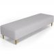 Puff Decorativo Sala de Estar Bali W01 Pés Palito 210x60cm Linho Cinza - Lyam Decor