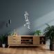 Quadro Escultura Jogador de Basquete LK 120x39 Cinza